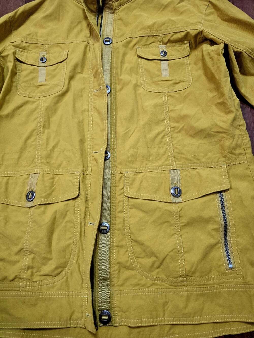 Kuhl Rekon Mustard Jacket Full Zip Hooded Utility Military Moisture-Wick Shacket - Picture 5 of 15